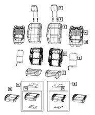 Genuine Mopar Front Seat Back Cover Left 6PW35TX7AH