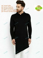 Traditional Party Wear Dree Cotton Mens Kurta Long Sleeve Shirt Top Tonic