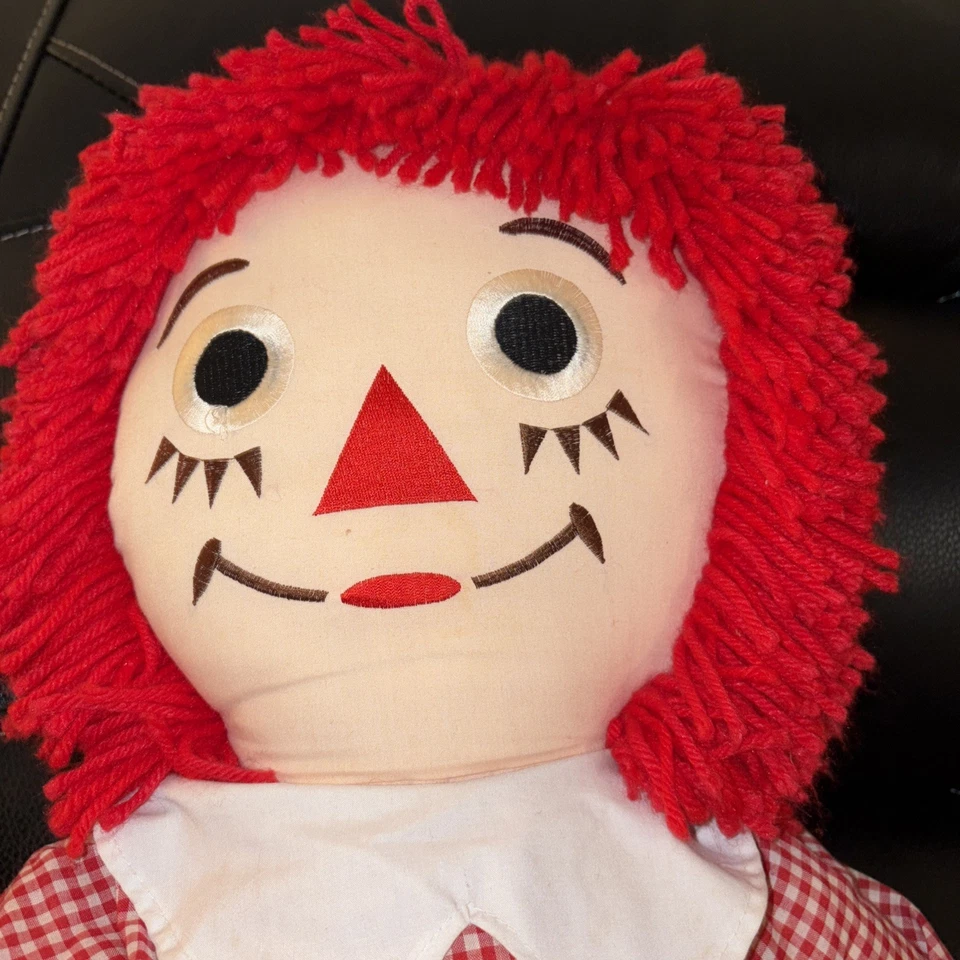 Vintage Applause Raggedy Andy 35 pol. Pelúcia 1991 Johnny Gruelle - Imagem 3 de 4