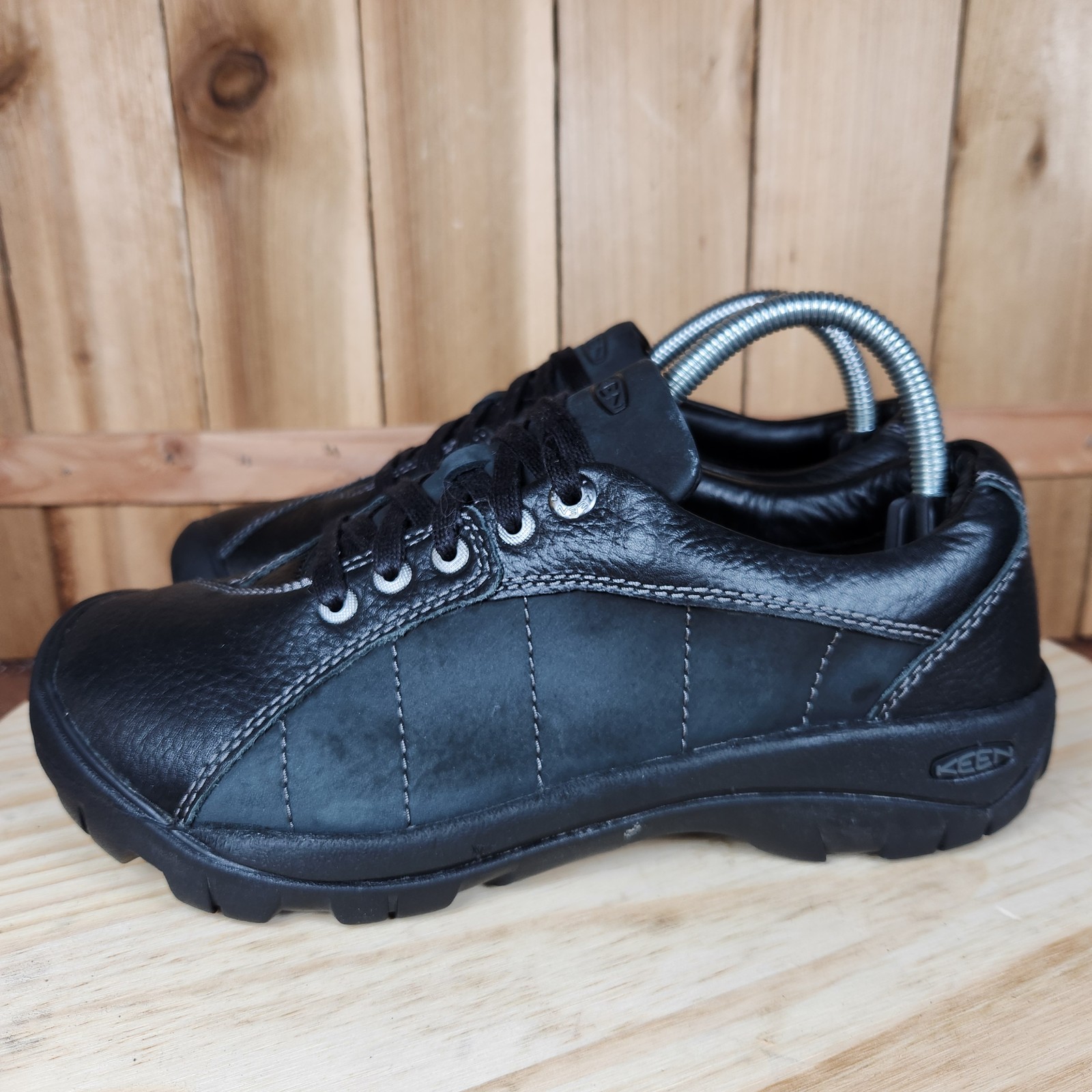 Scarpe Keen Presidio donna taglia 8 5 nere pelle stringate comode passeggio casual