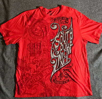 Southpole  MCMXCl  Motor Lab Men's Red T-shirt size XXL