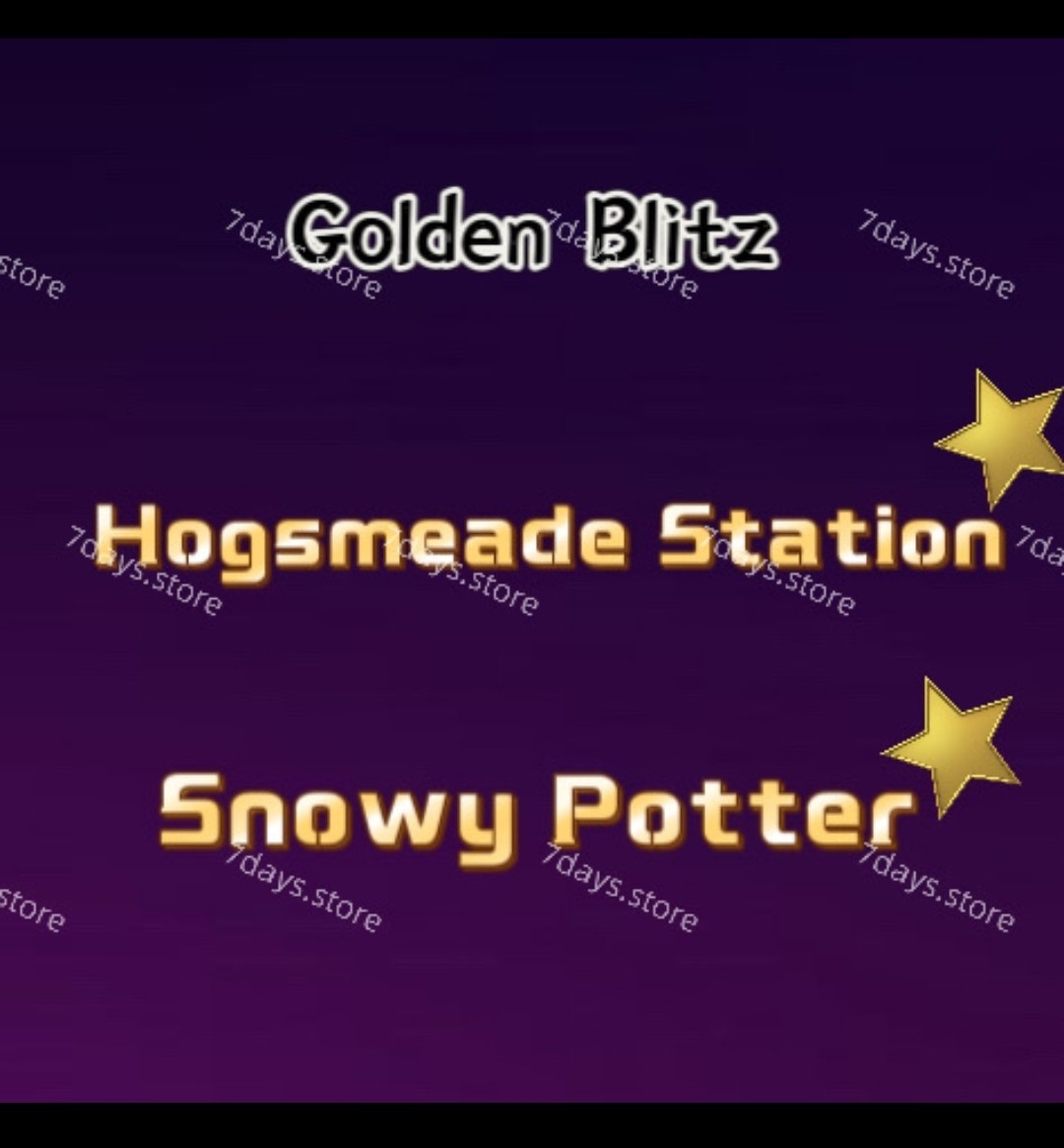 MO-NO-POLY_GO GOLDEN BLITZ 5🌟HOGSMEADE STATION/SNOWY POTTER (EITHER ONE)