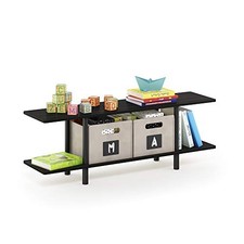 Turn-N-Tube 2-Tier Multipurpose Wide Shelf Espresso/Black 2-Tiers