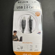 BELKIN Hi-Speed USB 2.0 Cable 3 FT Item F3U133v03- Brand New Sealed Box