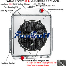 3Row Radiator+Shroud Fan For 1942-1952 47 Ford F1 F2 F3 F4 Pickup Ford Engine