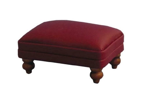 Puppenhaus Roter Leder Kamin FußHocker Pouffe 1:12 Wohnzimmer MöBel-image