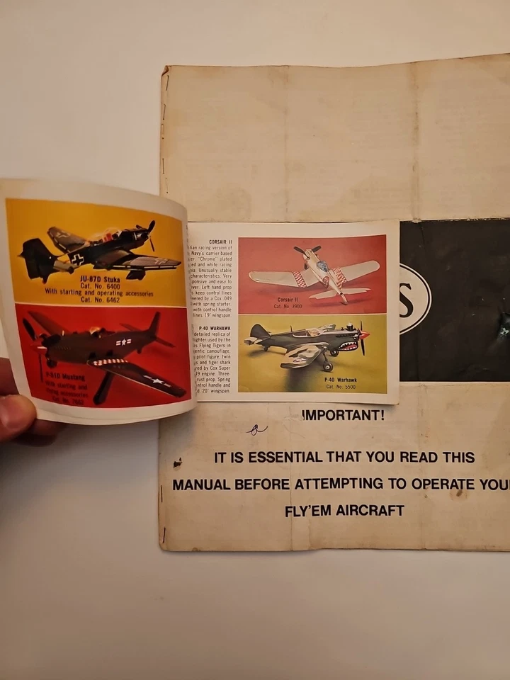 Vintage 1972 Testor Cox Airplane Model Manual & Brochure - Image 4 of 4