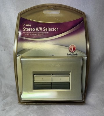 RadioShack 2-way Stereo A/V Selector for RCA type connectors, model 15-1982 New.