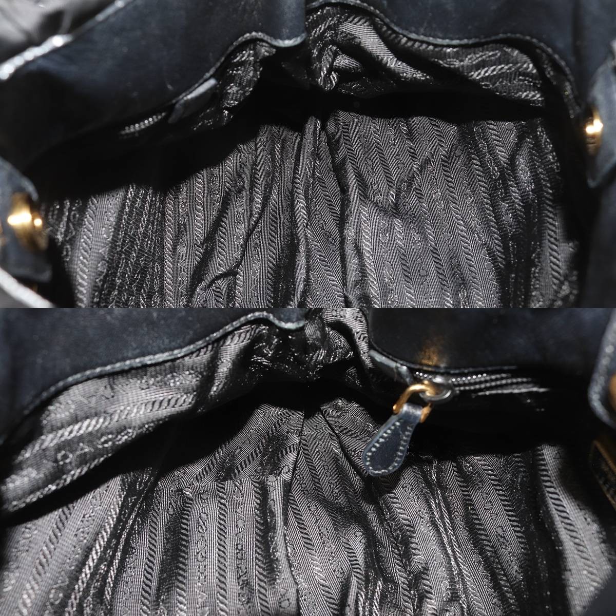 Prada Ribbon One Shoulder Bag BN1970 Nero Nylon Vintage Authentic thumbnail 9