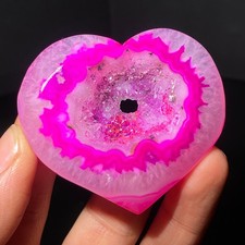 54g Rare purple Stone Heart Crystal Specimen Freeform Energy Healing Reiki