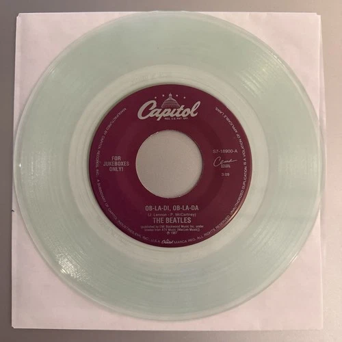 The Beatles Ob-La-Di, Ob-La-Da 7" Clear Vinyl Single Capitol Records