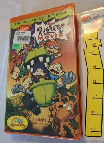 The Rugrats Movie (1999 VHS Orange) Clamshell Nickelodeon + Grow Chart Stickers - Picture 2 of 11