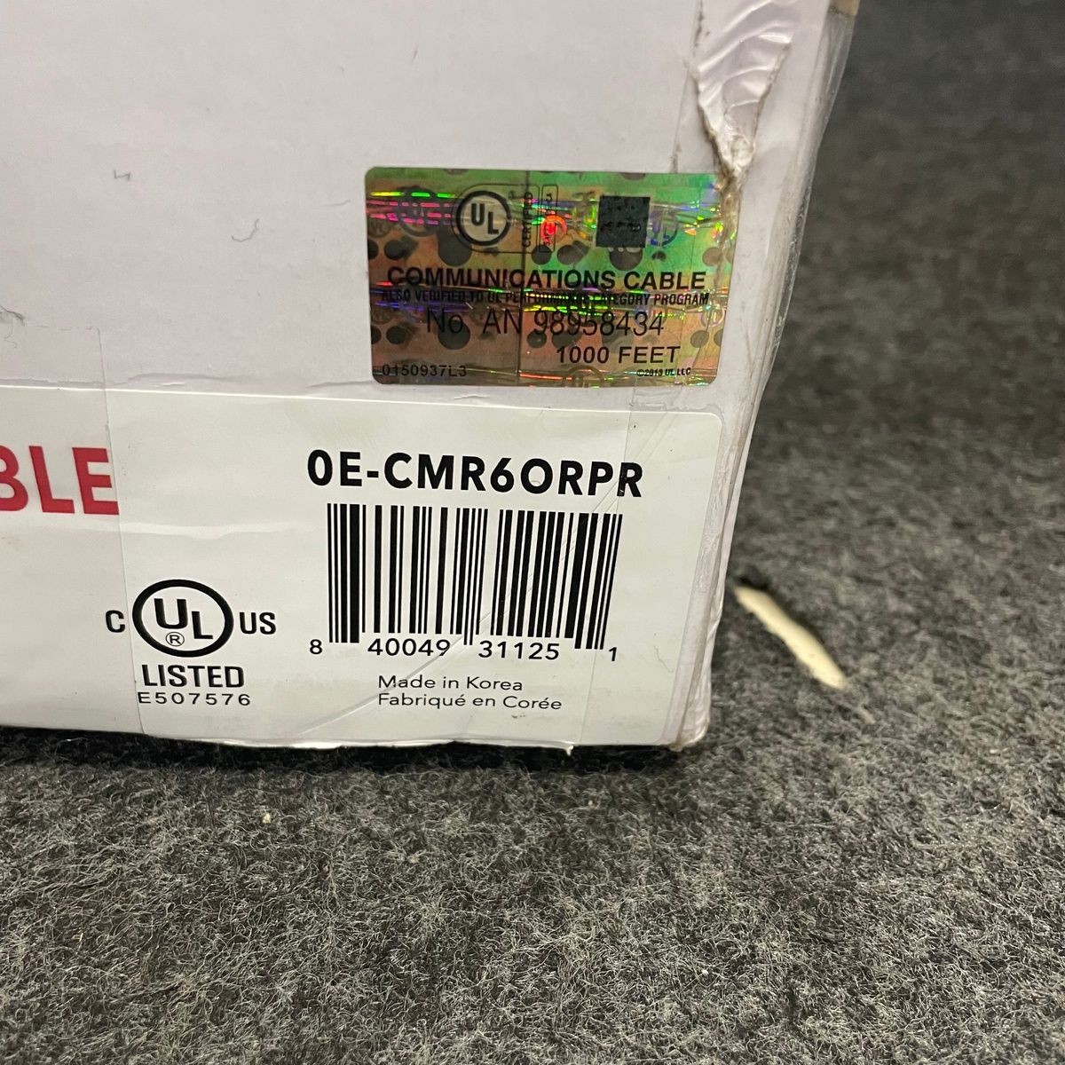 ADI PRO 1000 ft 23/4 Solid CAT 6 Plus Riser Cable, Orange 0E-CMR6ORPR*