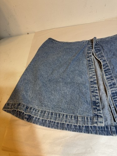 Route 66 Vintage Denim Mini Apron Skirt Size 10 Y2K Style - Picture 11 of 13