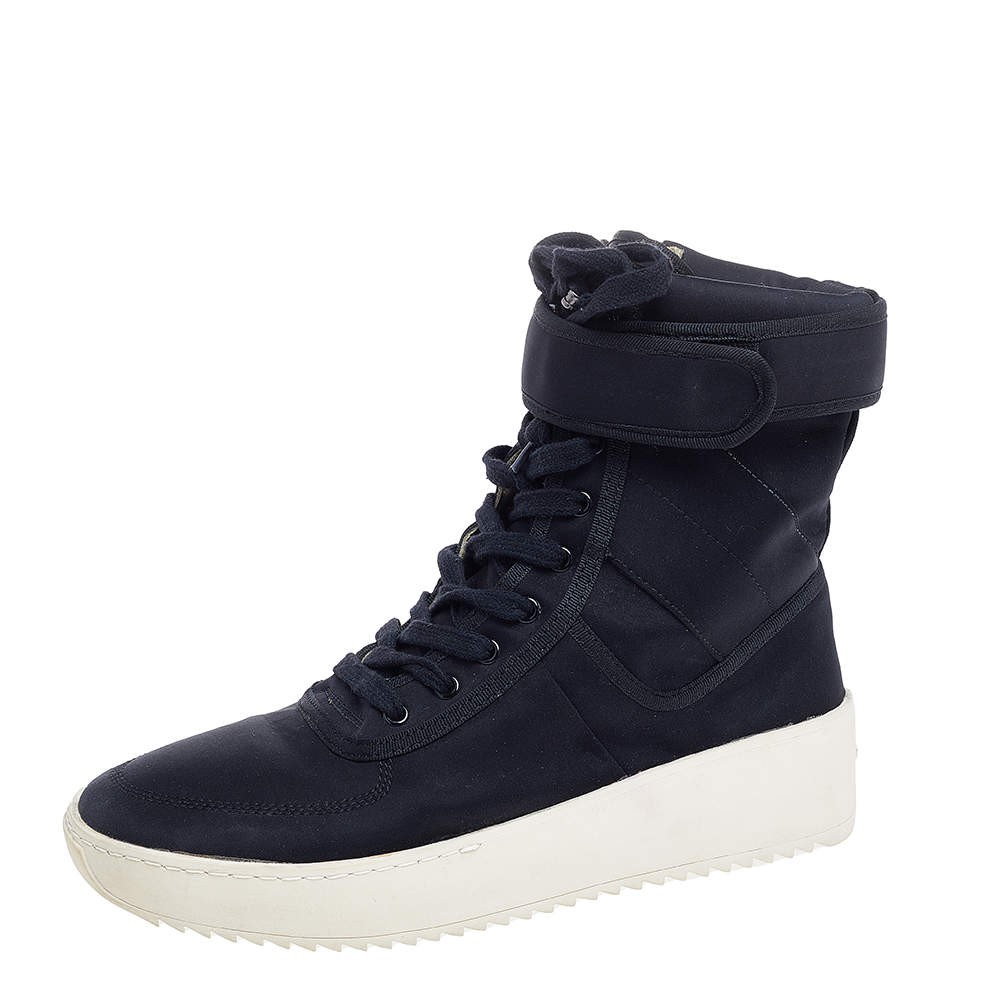 靴 fear of god Fear Of God Black Neoprene Military High Top Sneakers Size 43 | eBay