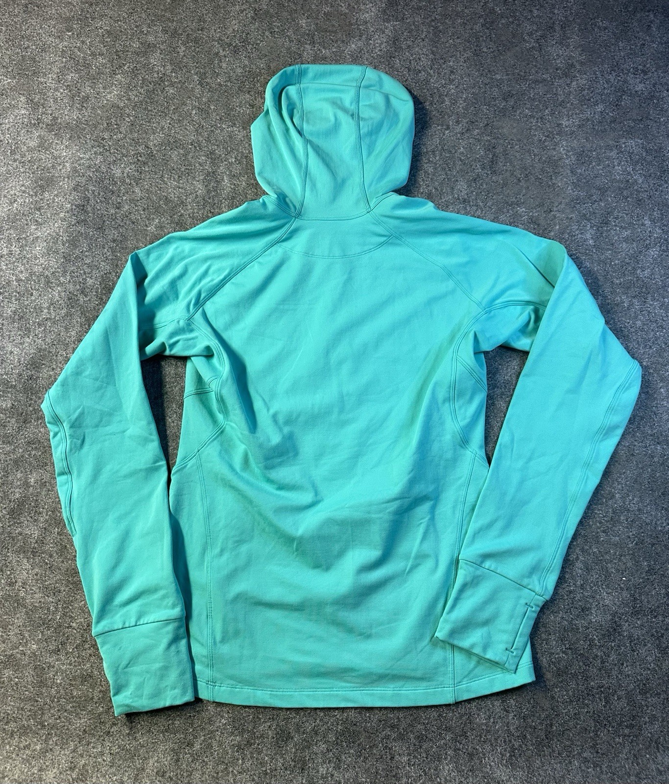 ARC'TERYX Arcteryx Zoa Giacca Donna Felpa con Cappuccio Mezza Zip Blu Teal Logo Tg S P