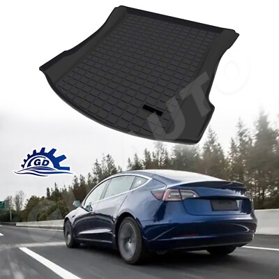 Trunk Mat For Tesla Model 3 2017-2024 All Weather TPE Cargo Storage Mat