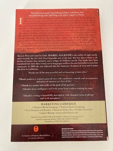 Isabel Allende Lot: Portrait in Sepia, Zorro & 2 Other Advance ARCs - Picture 9 of 9