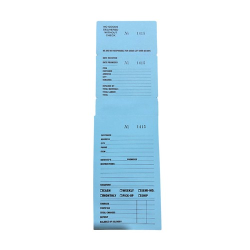 Watch and Jewellery Repair Job Envelopes, Three Part Numbered Job Envelopes - Picture 8 of 19
