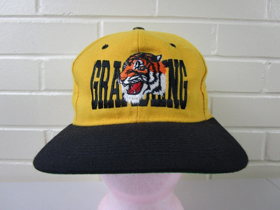 Vintage NCAA Grambling State Tigers Snapback Hat Headmaster 1990's Era Blockhead - Image 2 of 4
