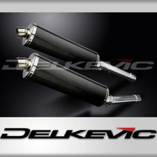 HONDA CBR1100XX BLACKBIRD 96-09 450mm OVAL CARBON BSAU SILENCER EXHAUST KIT