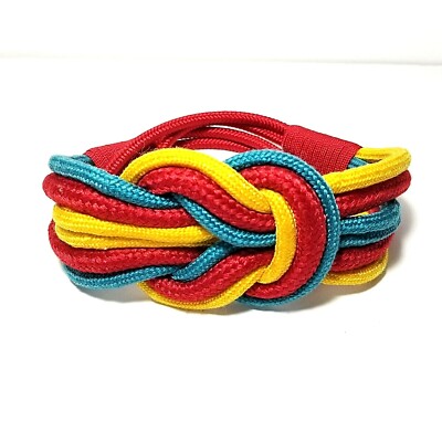 Vintage Leather Shop reef knot rope braided belt metal Hook 