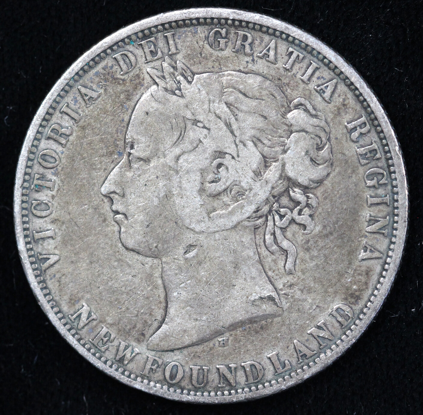 1872 50c Canada New Foundland Half Dollar Falak Tayyeb Platinum