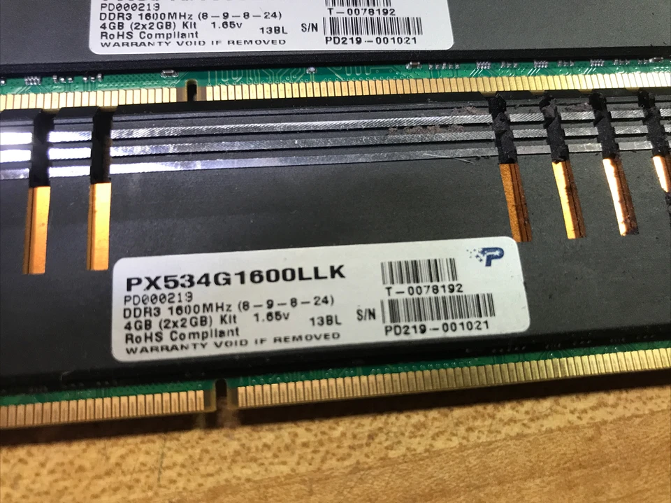 4GB (2GBx2) Patriot Viper Xtreme PC3-12800 Non-ECC DDR3 Ram PX534G1600LLK - Image 3 of 4