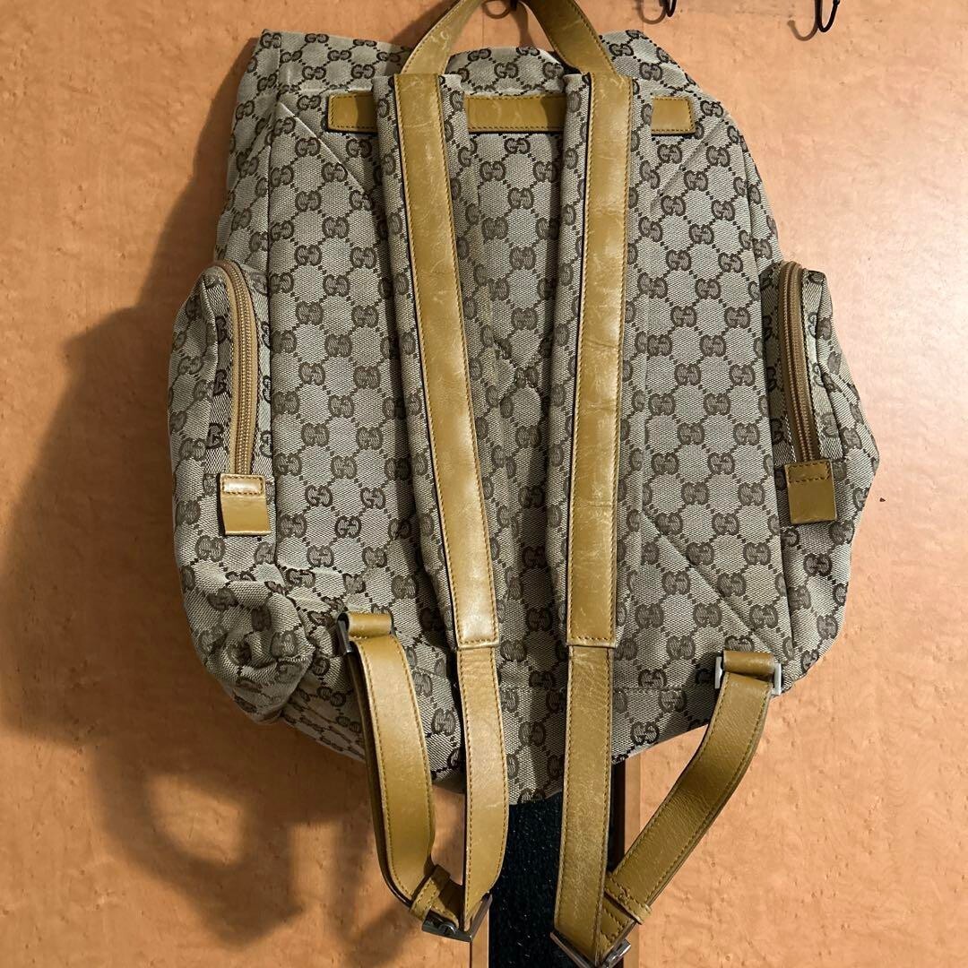 Authentic GUCCI gg canvas drawstring mother's bag… - image 2