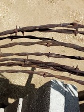 Vintage Old Barb Wire - Artistically Oxidized Rusty  10 feet of Barbed Wire