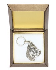 Presa Canario, Canary Dog, Dogo Canario - Silver Plated Pendant With A