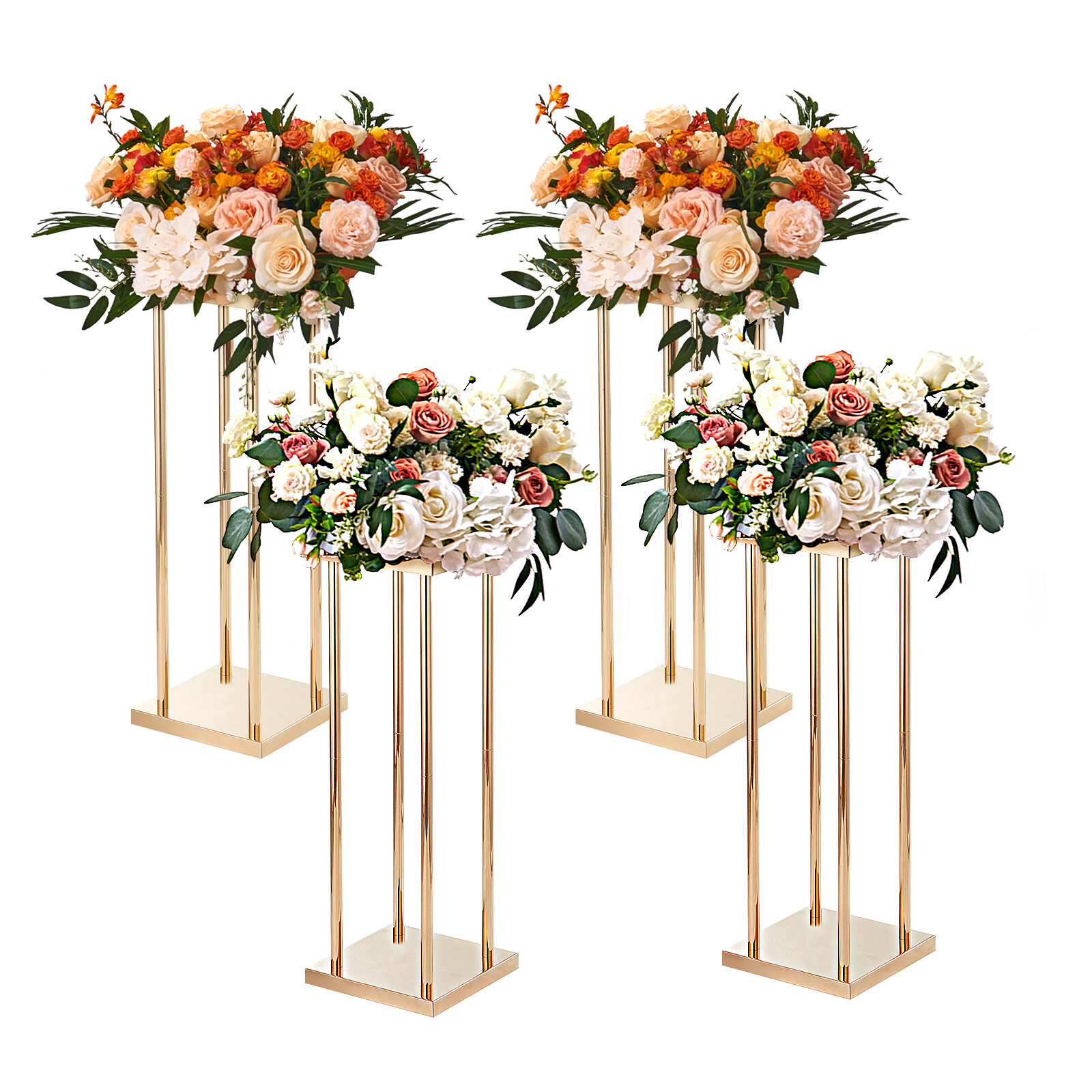 Centre de table mariage métal 80 cm et support de fleurs pour décoration de salle VEVOR