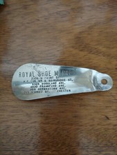 Vintage Shoehorn "Royal Shoe Market" Metal Advertising Shoehorn