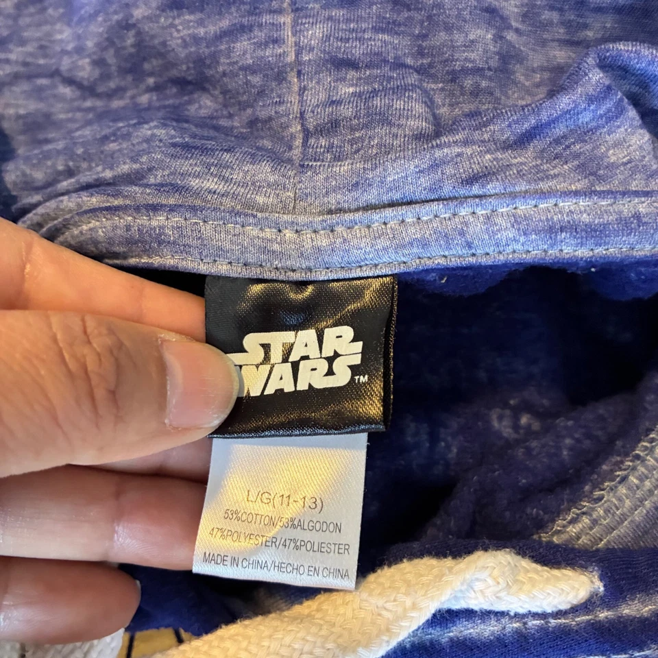 星球大战连帽衫儿童图形套衫运动衫 L/G (11-13) 蓝色 — 第 4/4 张图片