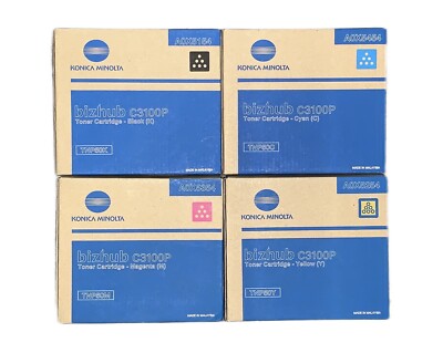 4 x Genuine Toner Konica Bizhub C3100 P / DEVELOP Ineo +3100P / TNP50 KCMY SET