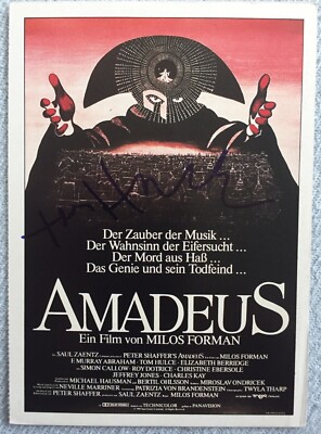 Tom Hulce Signed Amadeus Original Cinema Movie Card Signature Autograph