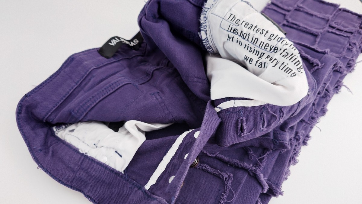 パンツ RS GUAPI PURPLE BRAND VALABASAS 32inch Metro Fusion - Valabasas Stacked Puzzled Denim Jean - Men's