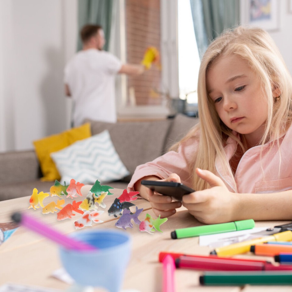 12 Pcs Fake Fish Tank Toys for Goldfish Kids Children's Mini eBay