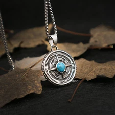 Mens Vintage Nautical Compass North Star Pendant Necklace Stainless Steel Gift