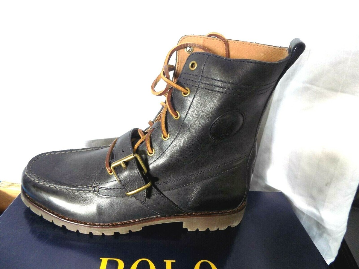 POLO RALPH LAURE RANGER MENS SIZE 7D Newport Navy Leather Lace-Up