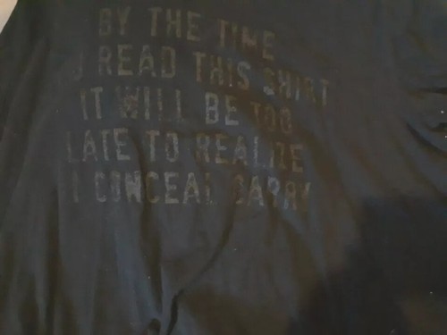 Men's Size XXXL "By The Time You Read This..I Conceal Carry" Grunt Tshirt - 第 11/15 張圖片