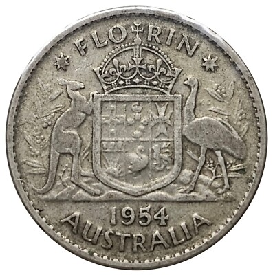 1954年オーストラリア フローリン PCGS AU58 エリザベス訪問記念 s-l400.jpg