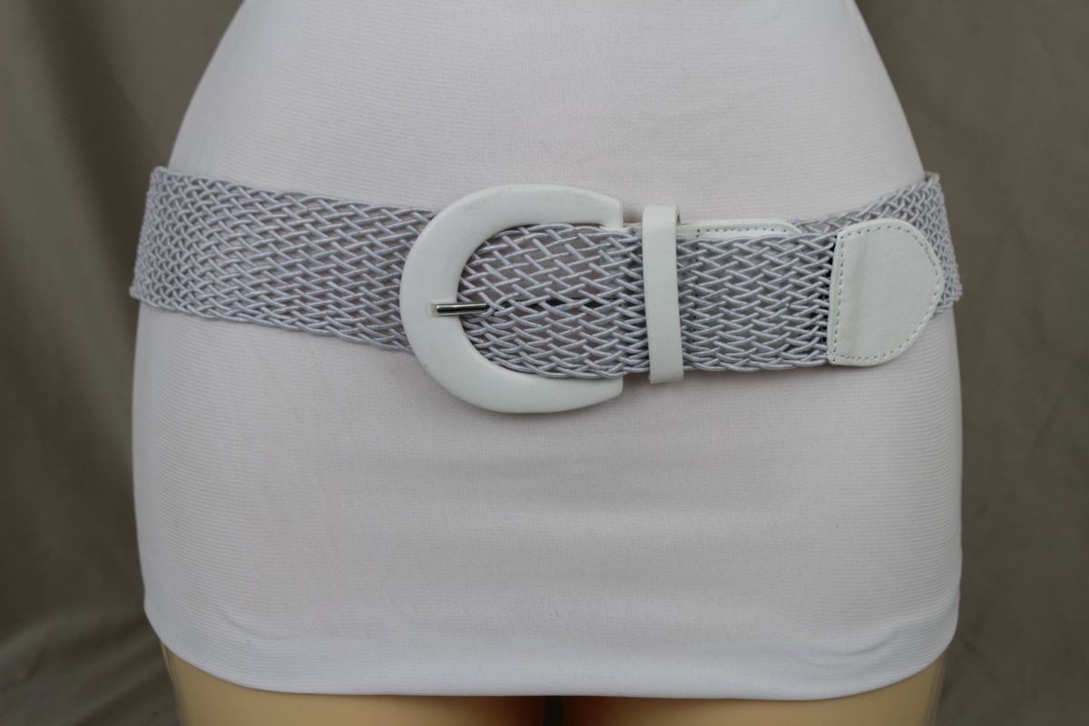 Ivory Faux Leather Netted Belt ? Desert Valley Belt - Ivory/combo | Fashion Nova main image 4