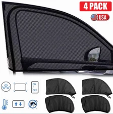 4× Universal Car Side Window Sun Shade Sunshade Visor Mesh Screen Shield Cover