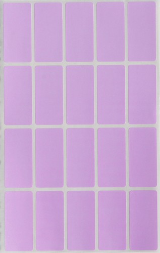 Etichetta rettangolare viola pastello in varie misure (1 1/2 "x 3/4" - 4" x 2") 15 fogli - Foto 11 di 18