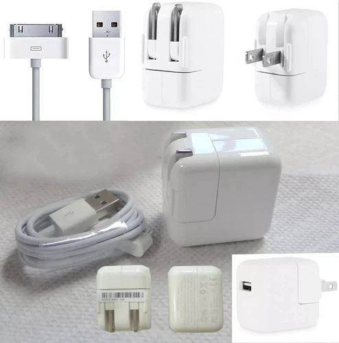 10W Wall Charger Power Adapter & 30-Pin USB Data Cable For Apple iPad 1 2 3