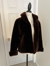 Vintage Shearling Fur Brown Coat Size Medium The Myrtle Williams