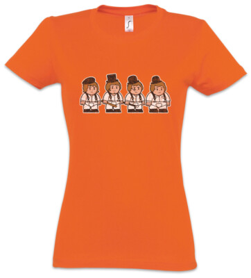 Chibi Droogs Damen T-Shirt A Alex Clockwork Alexander Orange DeLarge Eyes Fun