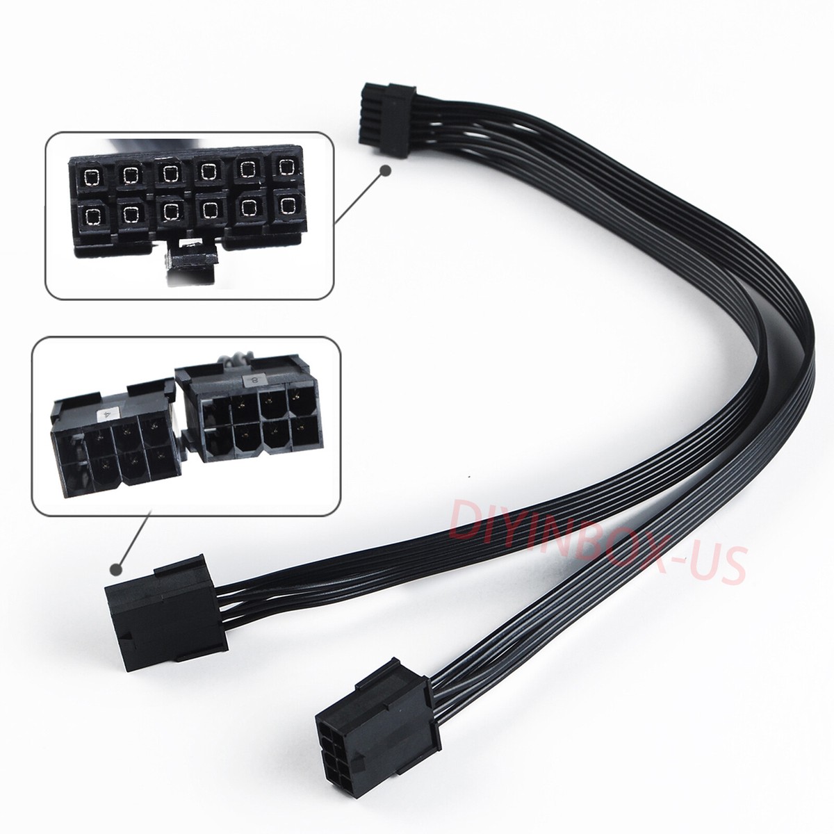 2x 8Pin Female to 12-Pin GPU Power Cable For NVIDIA GeForce RTX