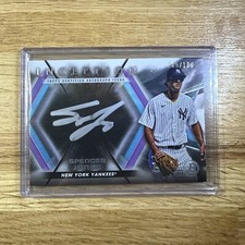 2023 Bowman Inception Spencer Jones Silver Signings Auto ISS-SJS Yankees 049/100